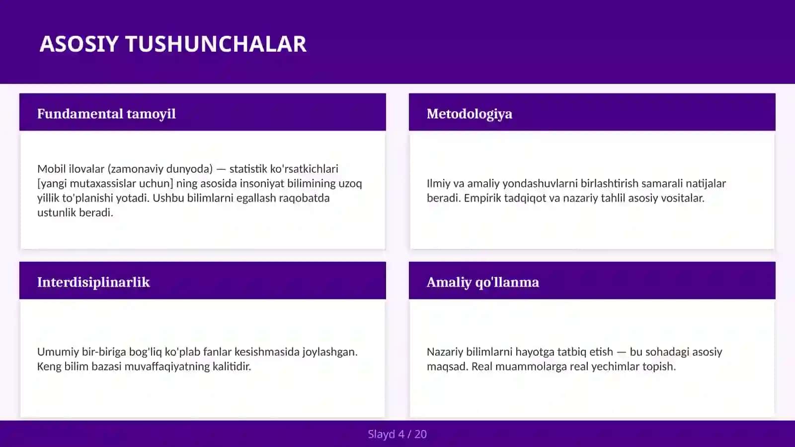 MOBIL ILOVALAR (ZAMONAVIY DUNYODA) — STATISTIK KO'RSATKICHLARI [YANGI MUTAXASSISLAR UCHUN] 4