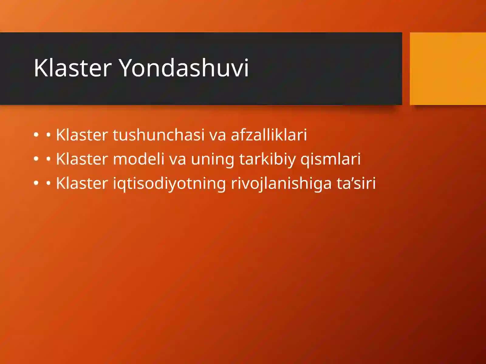 Innovatsion Jarayonlarda Klaster Usullari 4