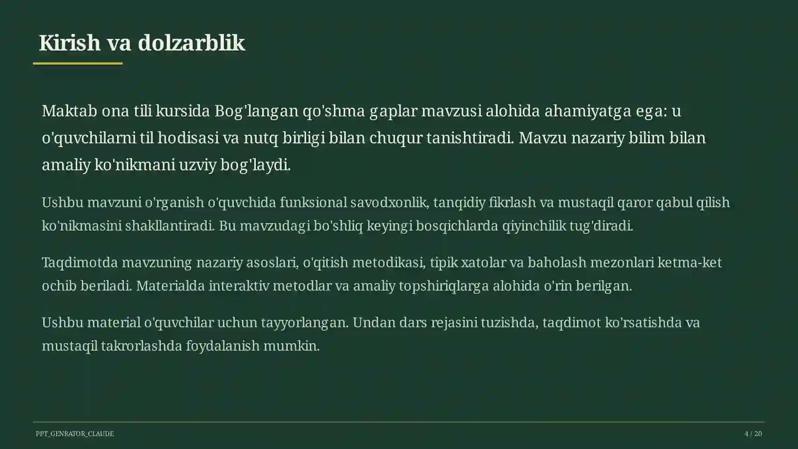 Bog'langan qo'shma gaplar (9-sinf) 4