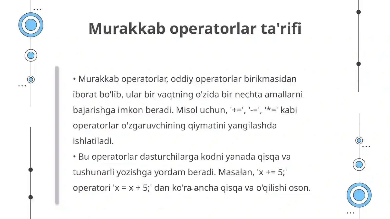 C++ tilida murakkab operatorlar 4