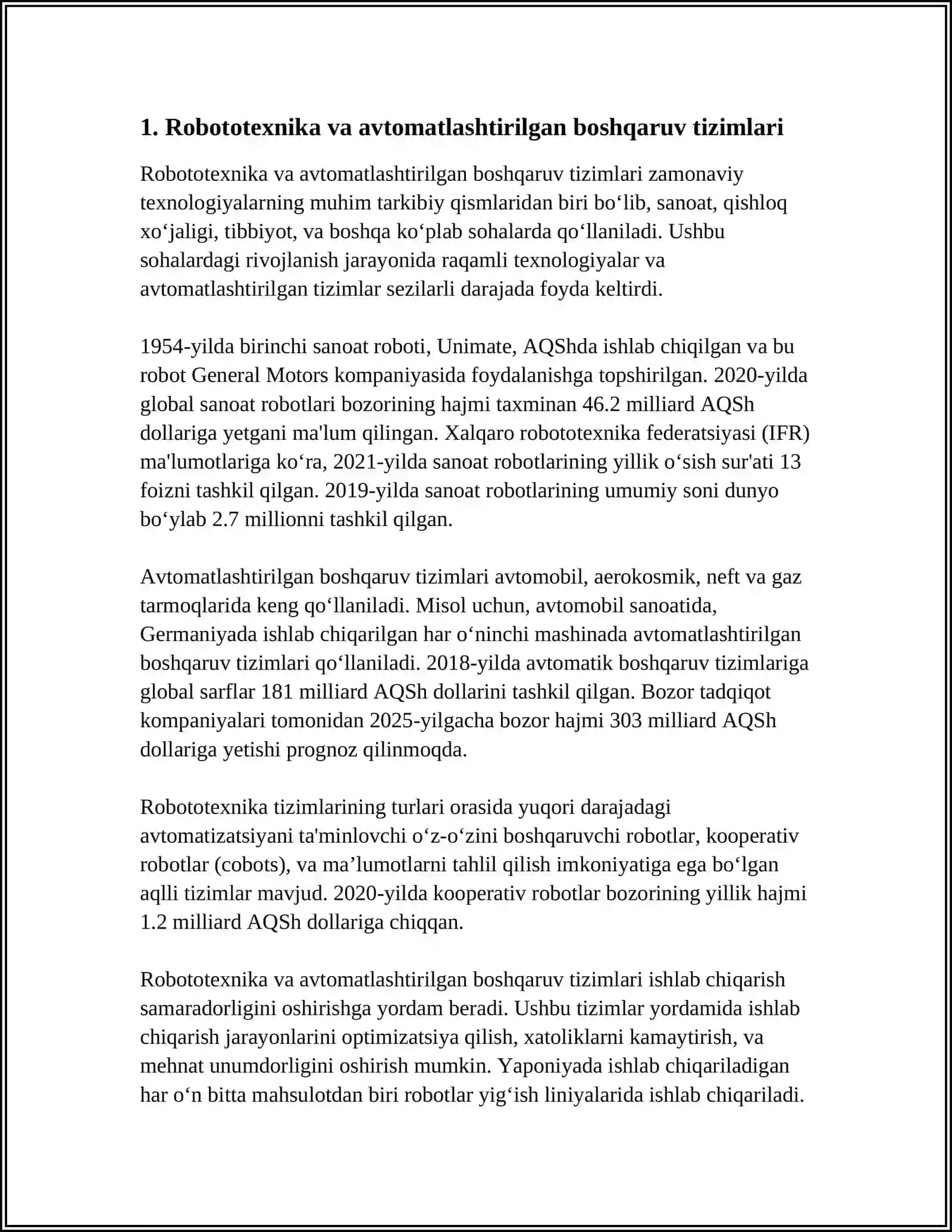 ROBOTOTEXNIK KOMPLEKSLARNING INFORMATSION TIZIMLARI 4