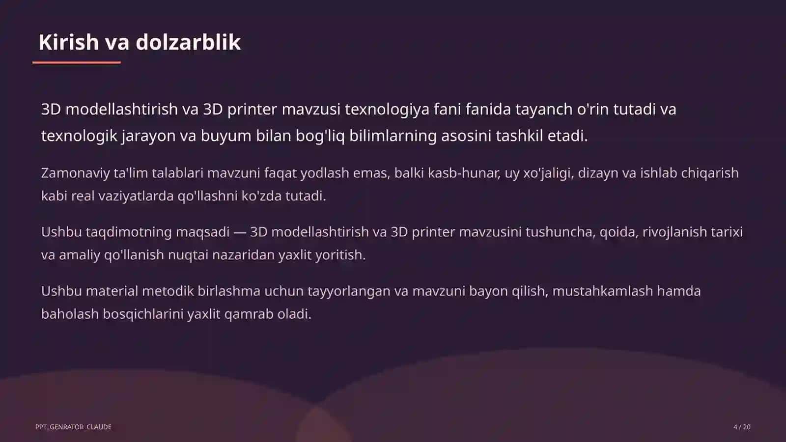 3D modellashtirish va 3D printer (10-sinf) 4