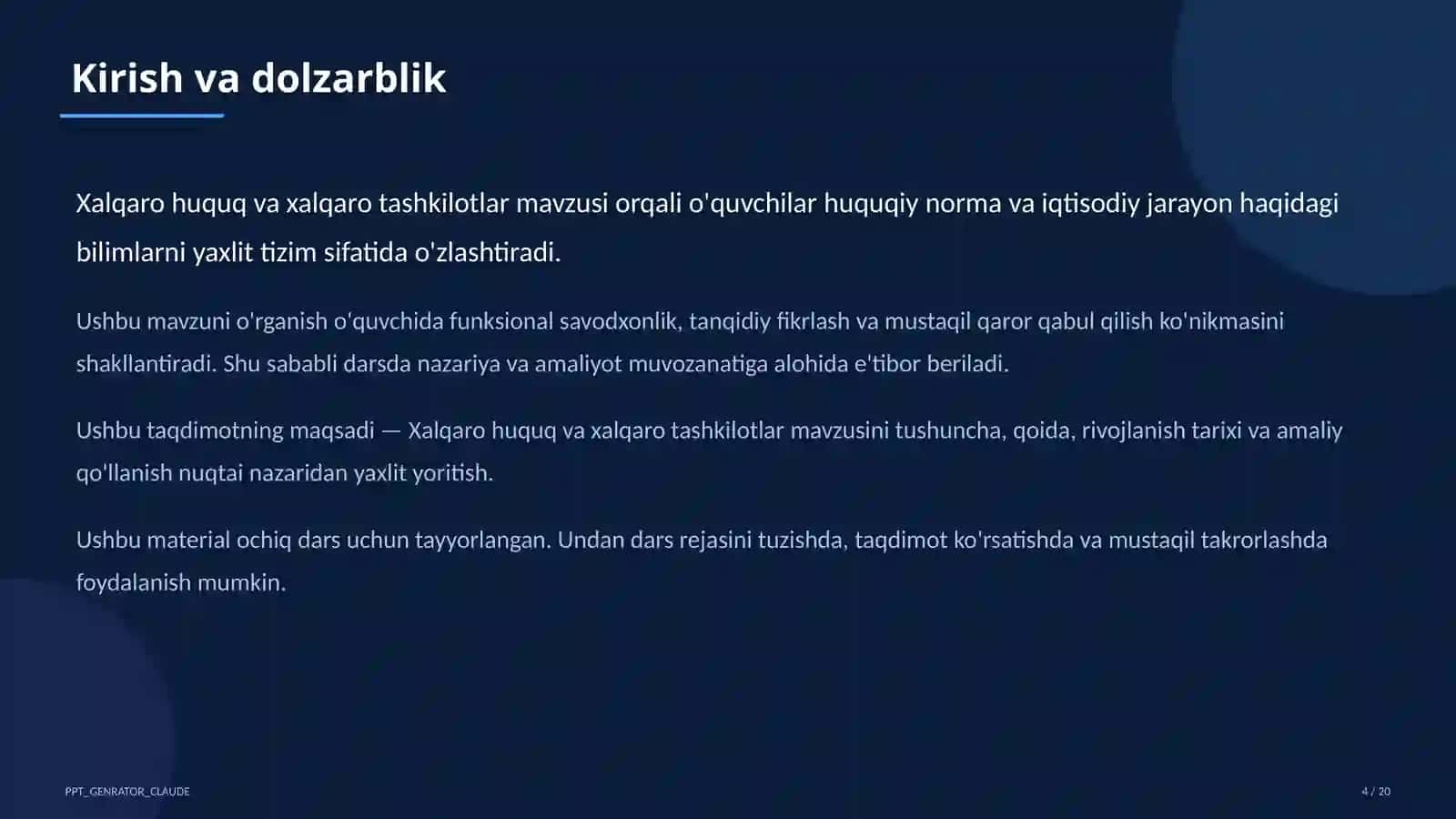 Xalqaro huquq va xalqaro tashkilotlar (11-sinf) 4