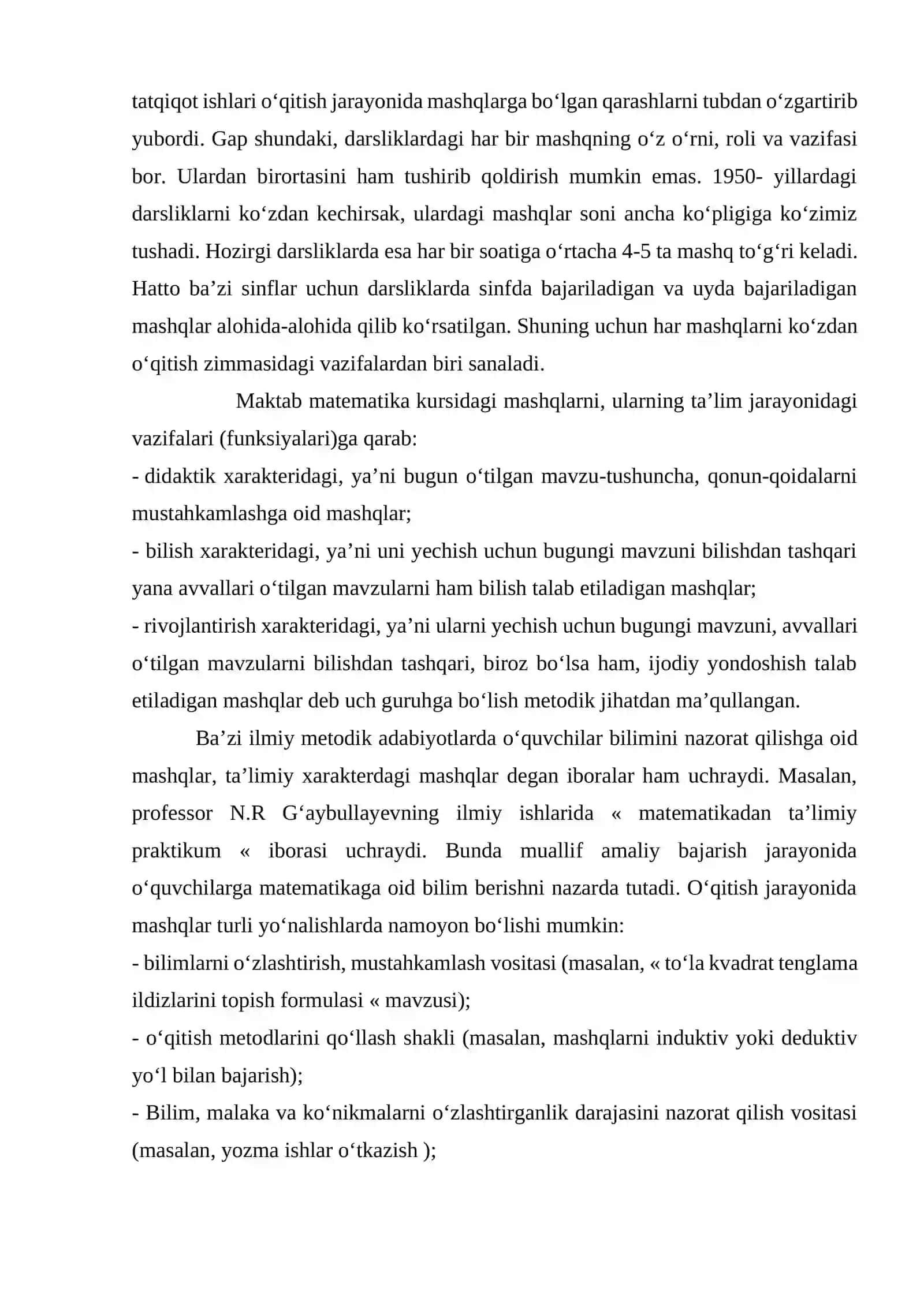 Boshlang'ich sinflarda yasashga doir masalalar yechish 4