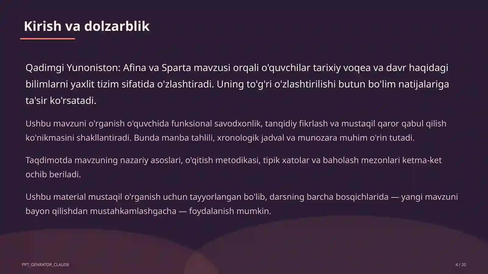 Qadimgi Yunoniston: Afina va Sparta (6-sinf) 4
