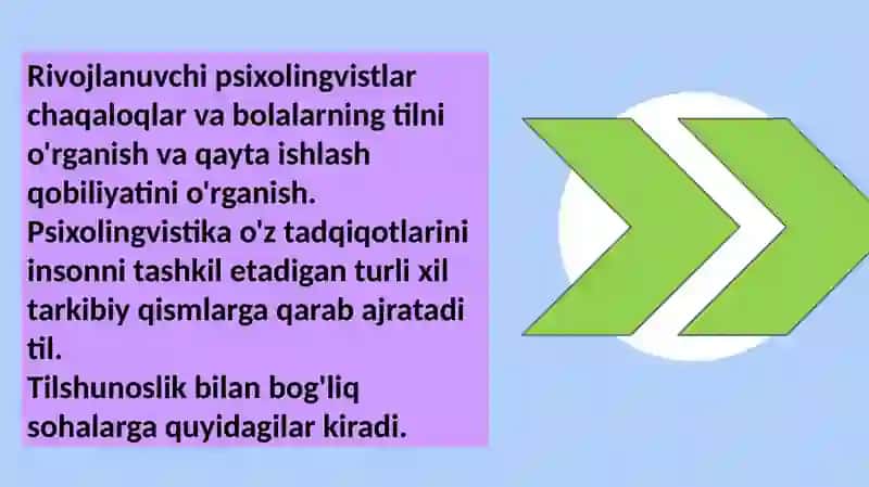 Tilshunosliktarmoqlari(psixolingvistika,sotsiolingvistika) 4