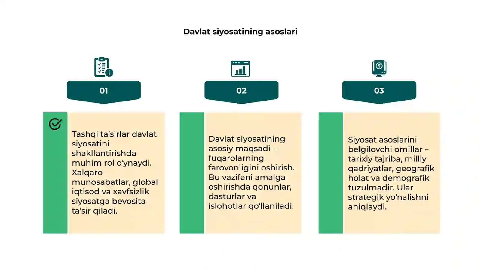 Tashqi tasir va Davlat siyosati 4