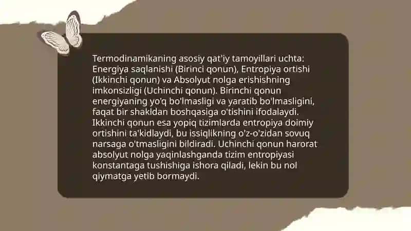 Chiziqsiz nomuvozanat jarayonlarning termodinamikasi 4