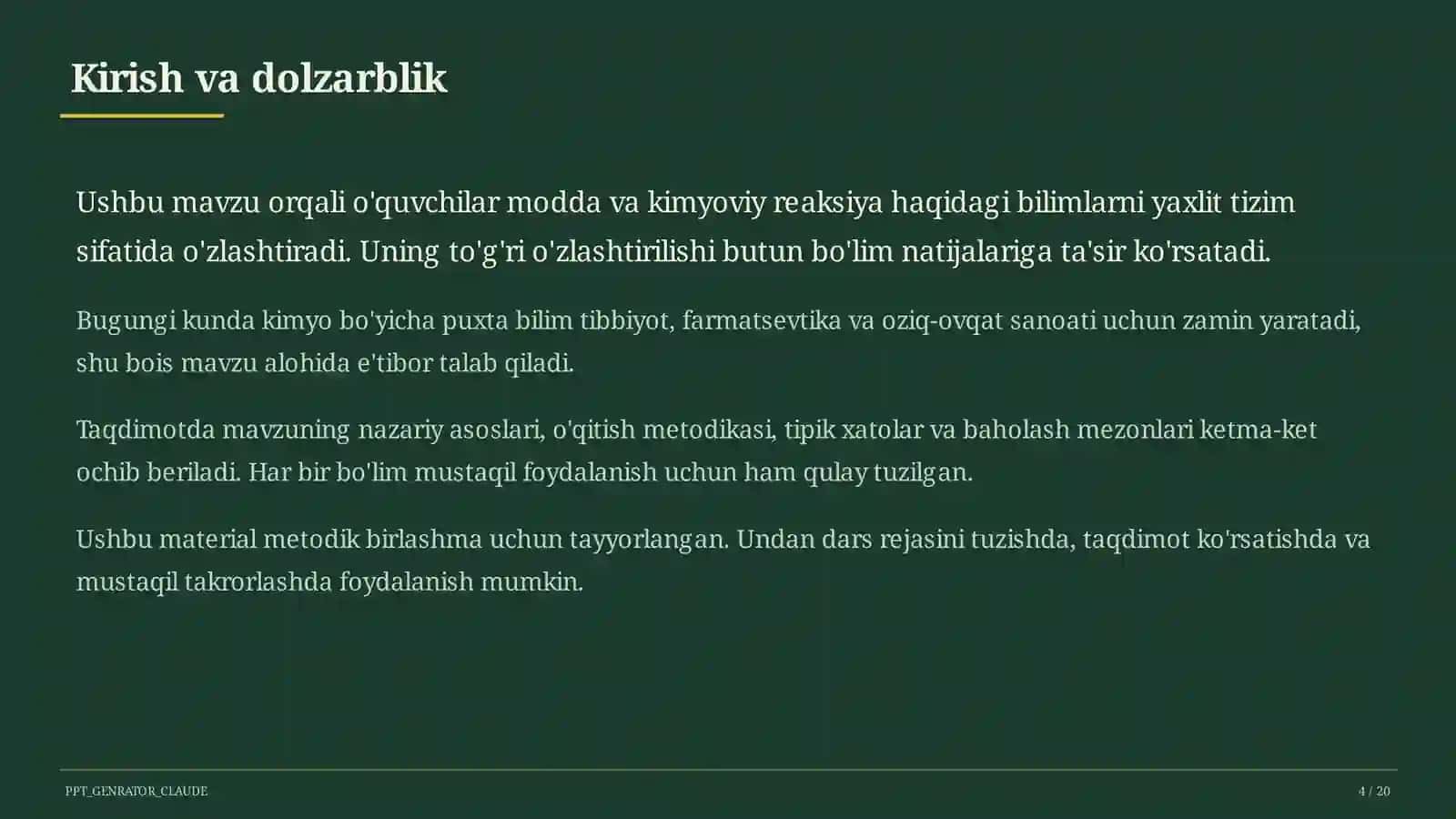 Moddalar va ularning xossalari: sof modda va aralashma (7-sinf) 4