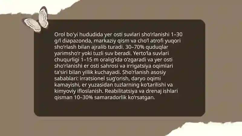 Orol bo'yi hududining ekologik milorativlik haloti 4