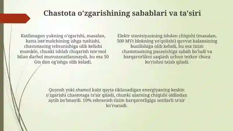 Energosistemaning chastotaviy tavsifi 4