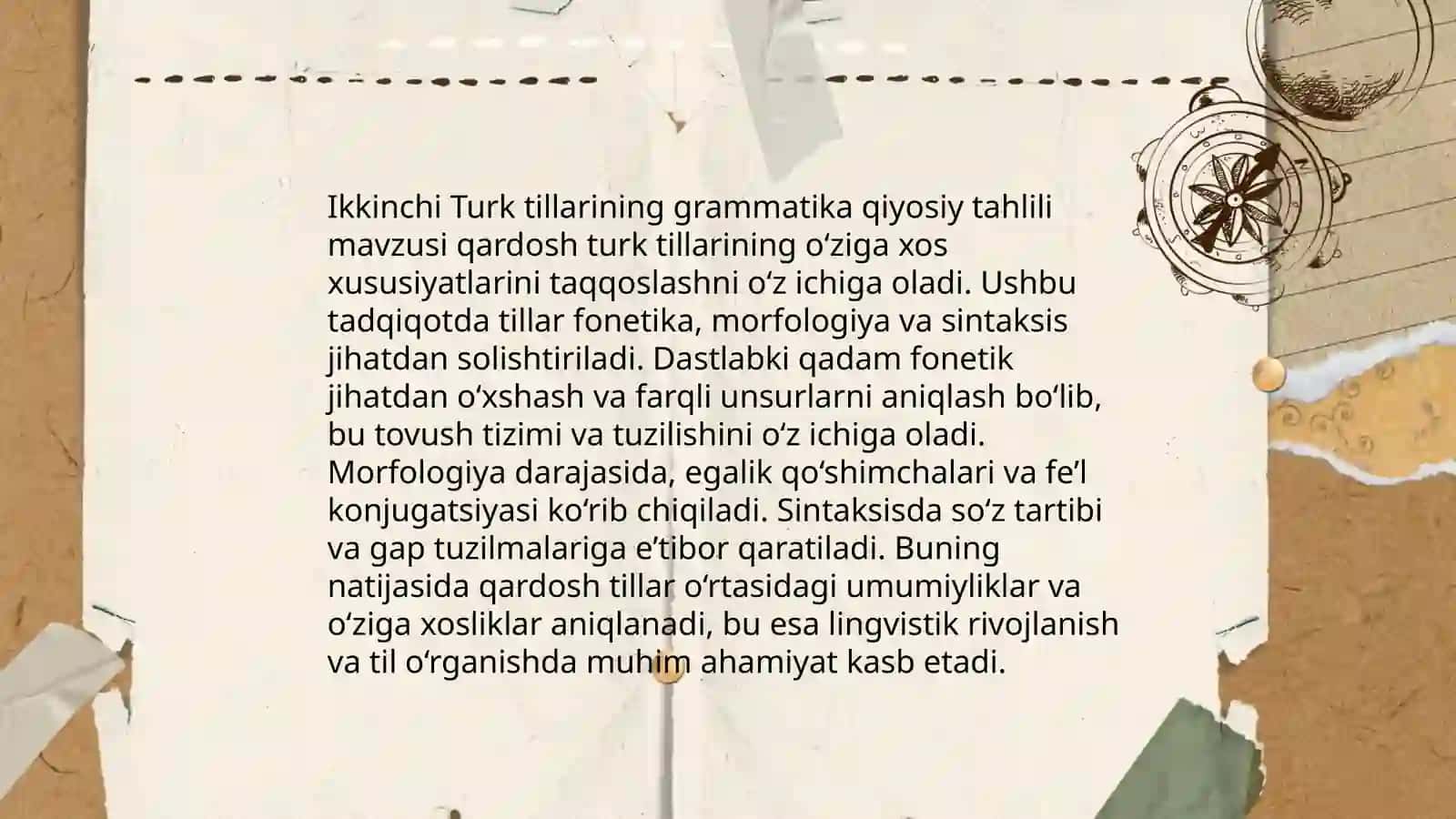 O'zbek va turk tillarining genetik qarindoshligi 4