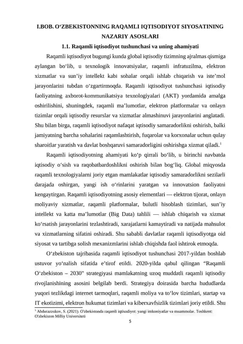 O‘zbekistonda raqamli iqtisodiyotga oid davlat siyosati 4