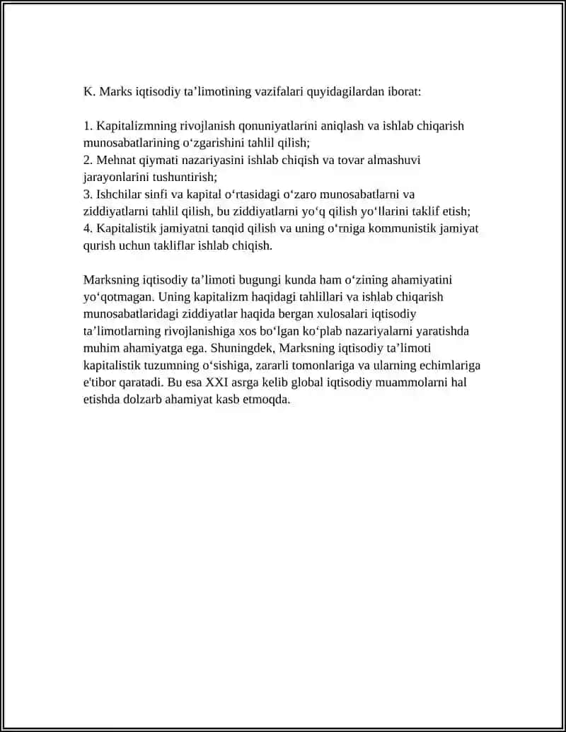 K.MARKS IQTISODIY TALIMOTINING UMUMIY TAVSIFI 4