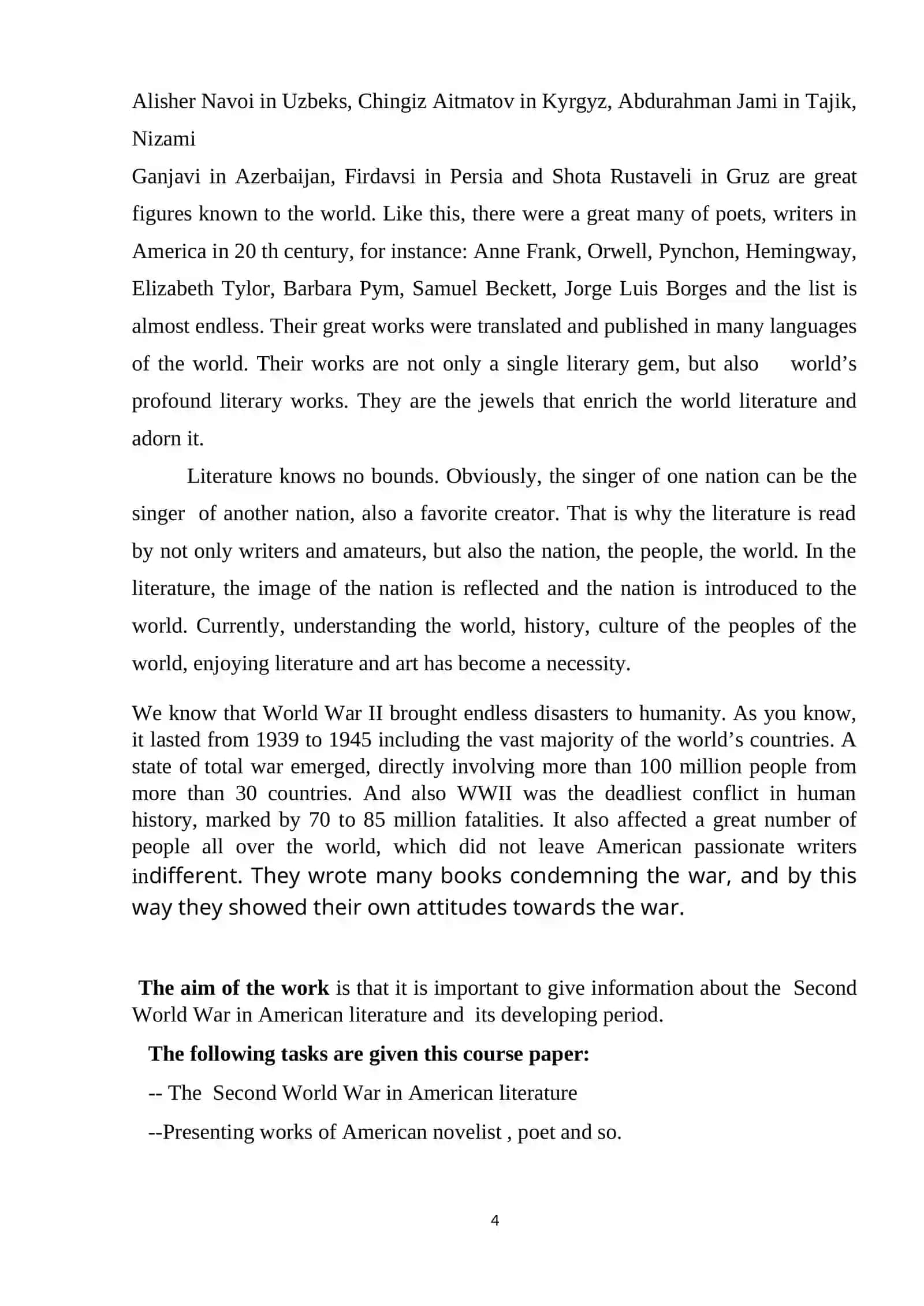 THE SECOND WORLD WAR IN AMERICAN LITERATURE 4