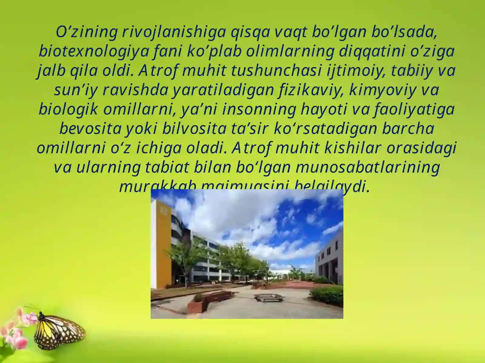 Atrofmuhit va biotexnologiya 4