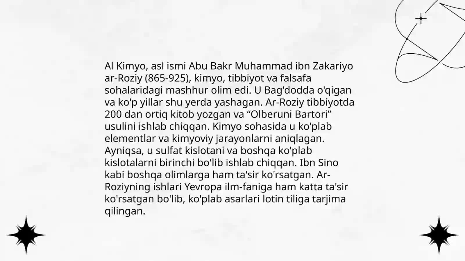 Al Kimyogar asari haqida 4