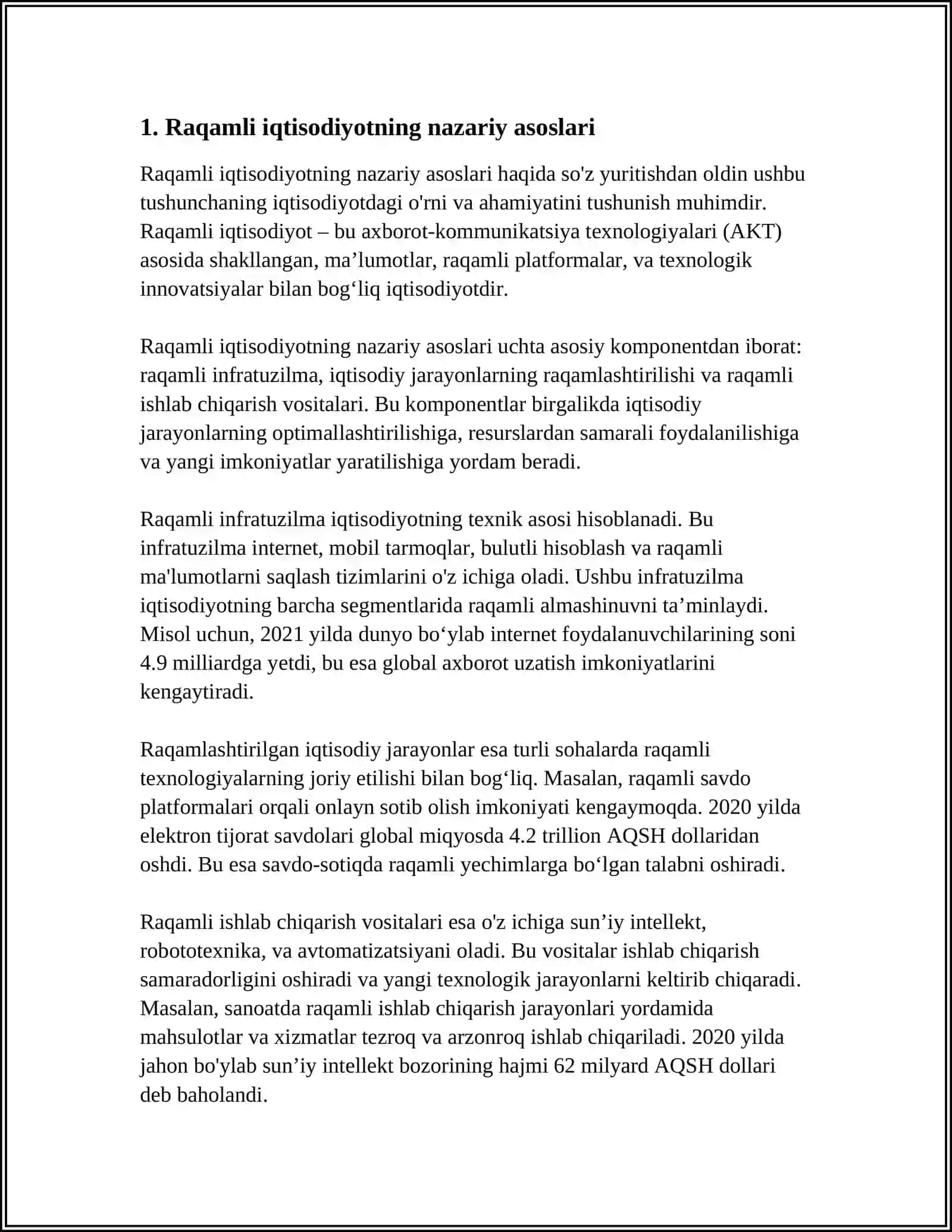RAQAMLI IQTISODIYOTNI ZAMONAVIY BOSHQARISHNI TASHKIL QILISH 4