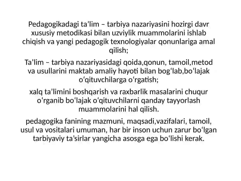 Pedagogika Fan Sifatida 4