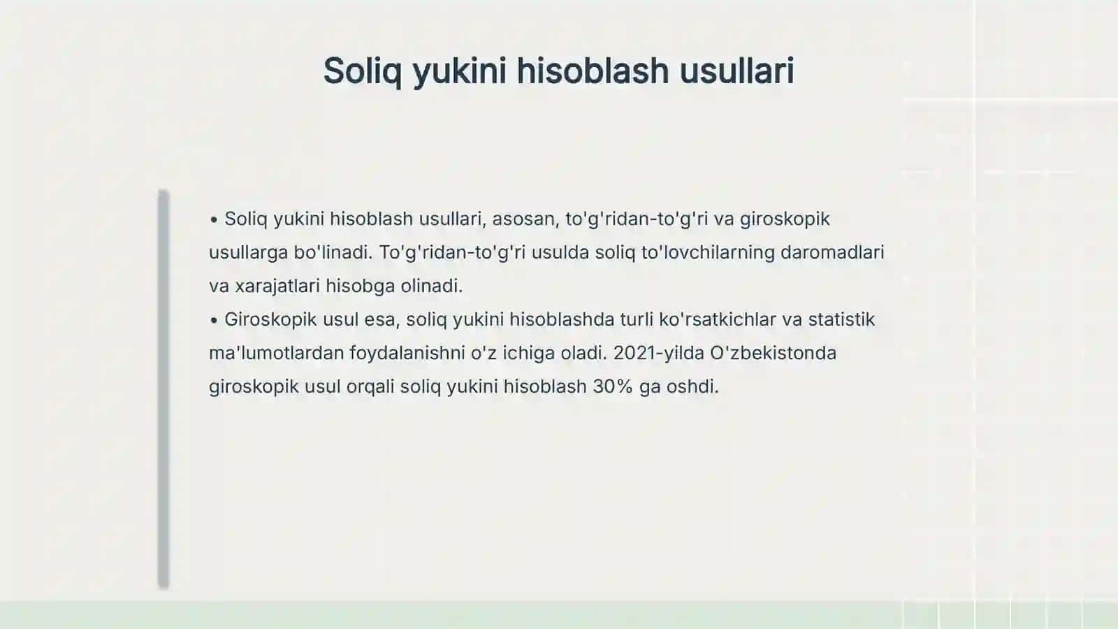 Soliq yukini aniqlash tartibi va uni maqbullashtirish yo‘llari 4