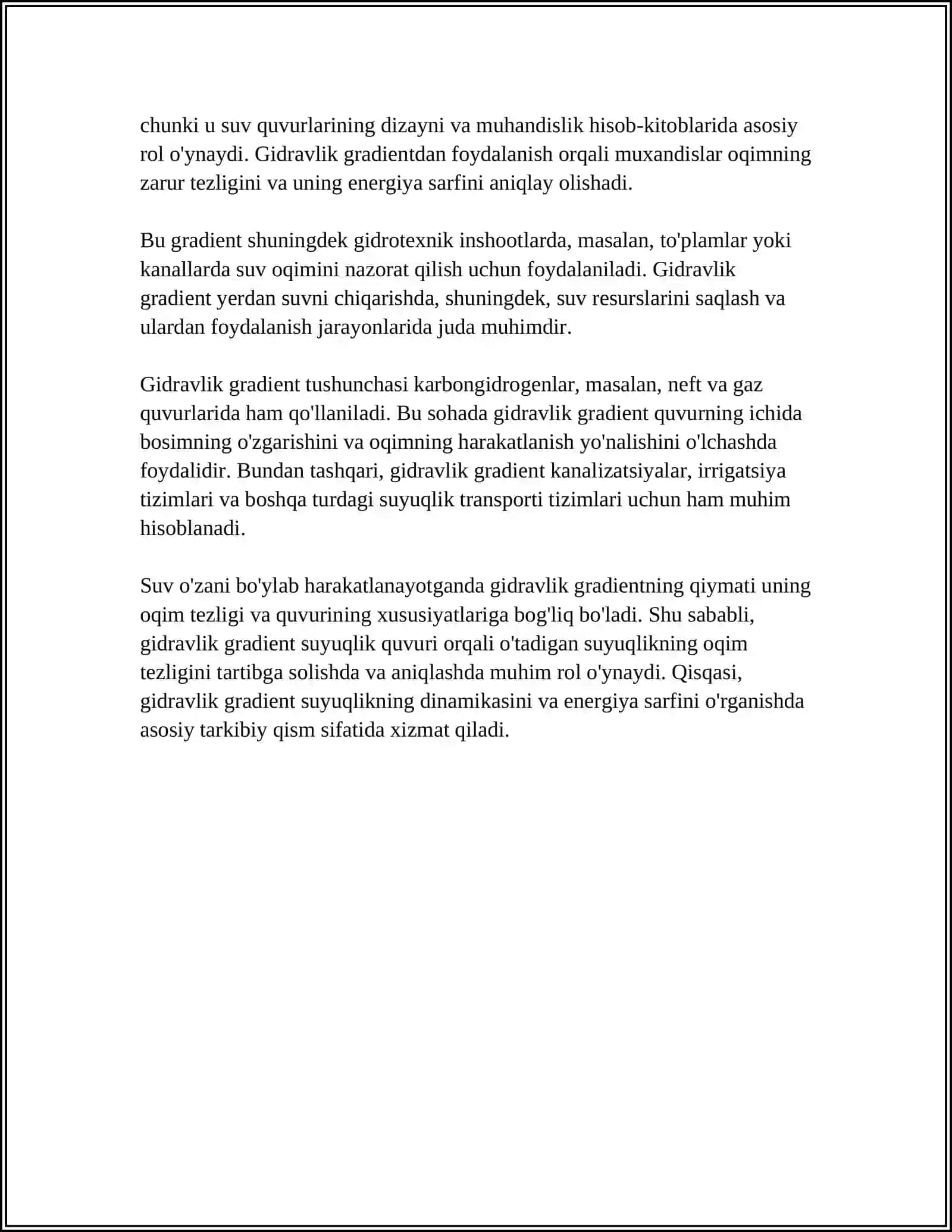 GIDRAVLIK GRADENT VA UNING AHAMYATI 4
