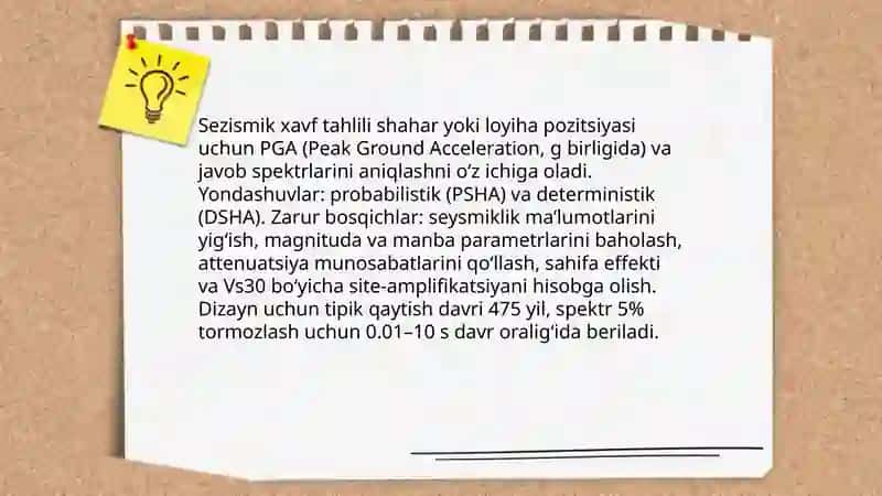 Zilzilabardosh zaminlar hisobi va ularni loyihalash asoslari 4