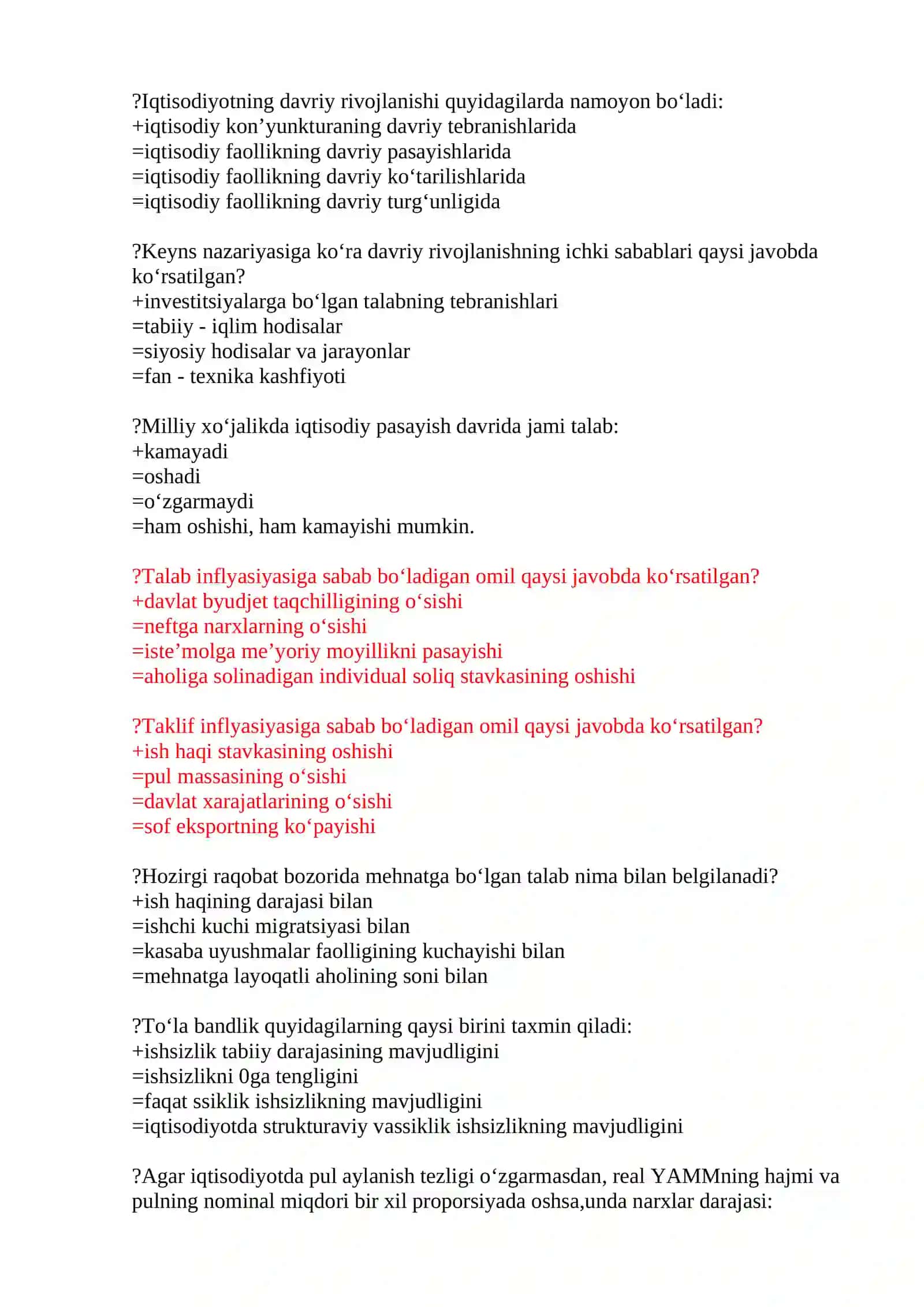MAKROIQTISODIYOT FANIDAN TEST SAVOLLARI 4