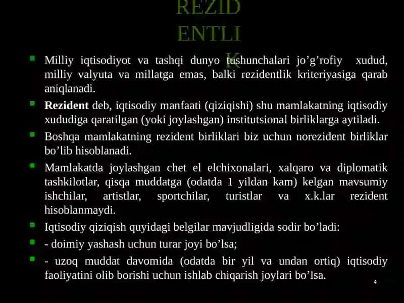 MILLIY HISOBLAR TIZIMI – IQTISODIY STATISTIKANING USLUBIY NEGIZI 4