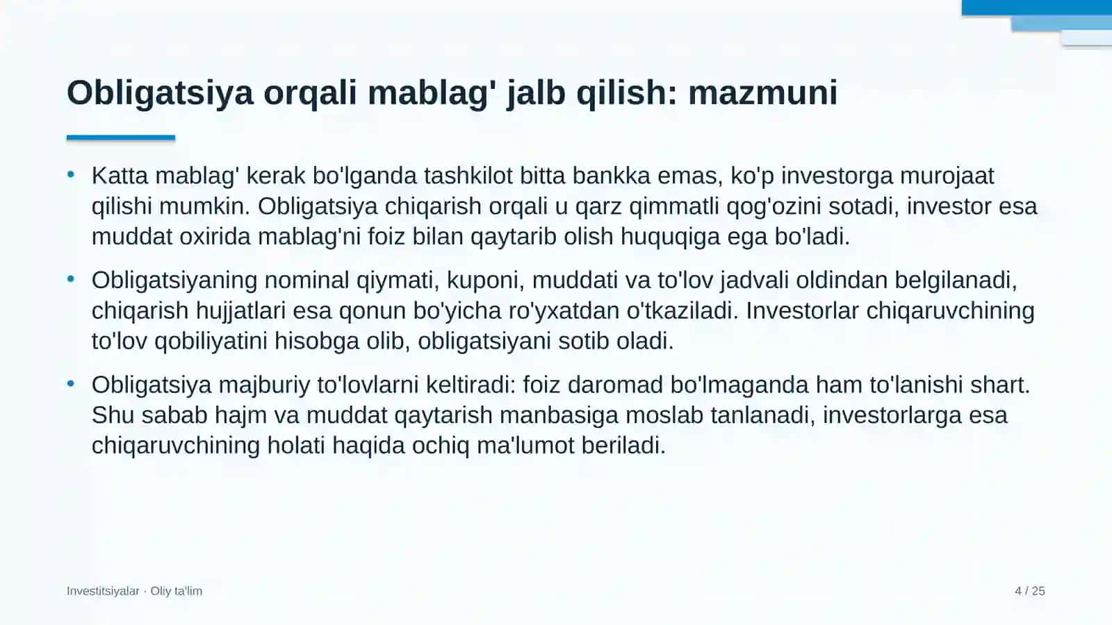 g'aznachilik tizimida obligatsiyalar chiqarish orqali mablag' jalb qilish 4266 4