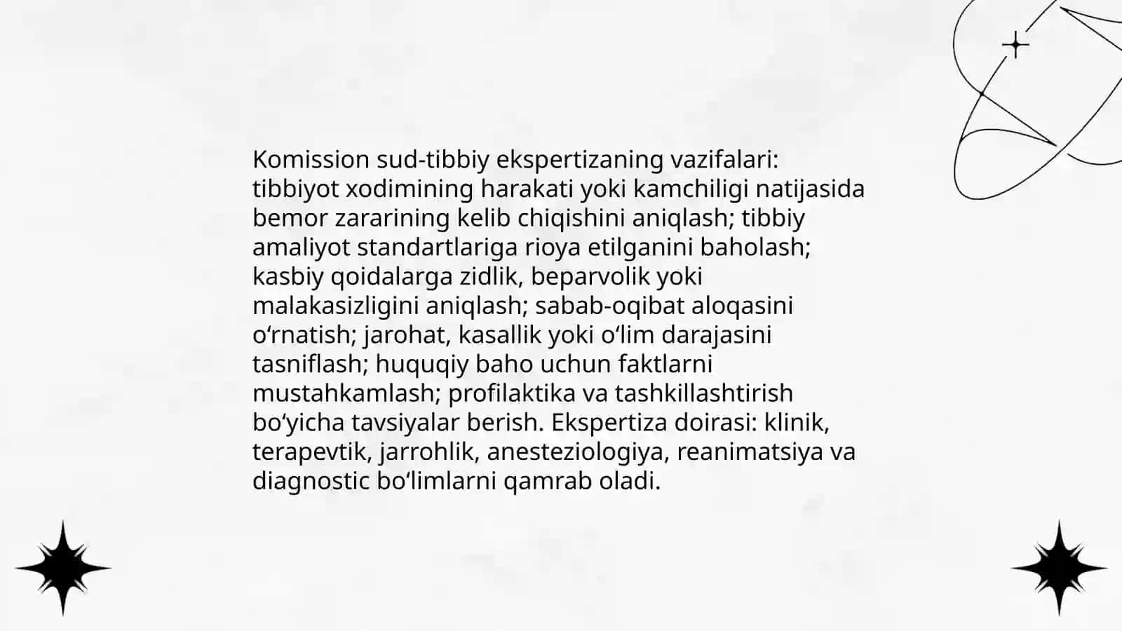 Tibbiyot xodimlarining kasb huquqbuzarliklari holatlarida komission sud-tibbiy ekspertizalarni tayinlash va oʻtkazish xususiyatlari 4