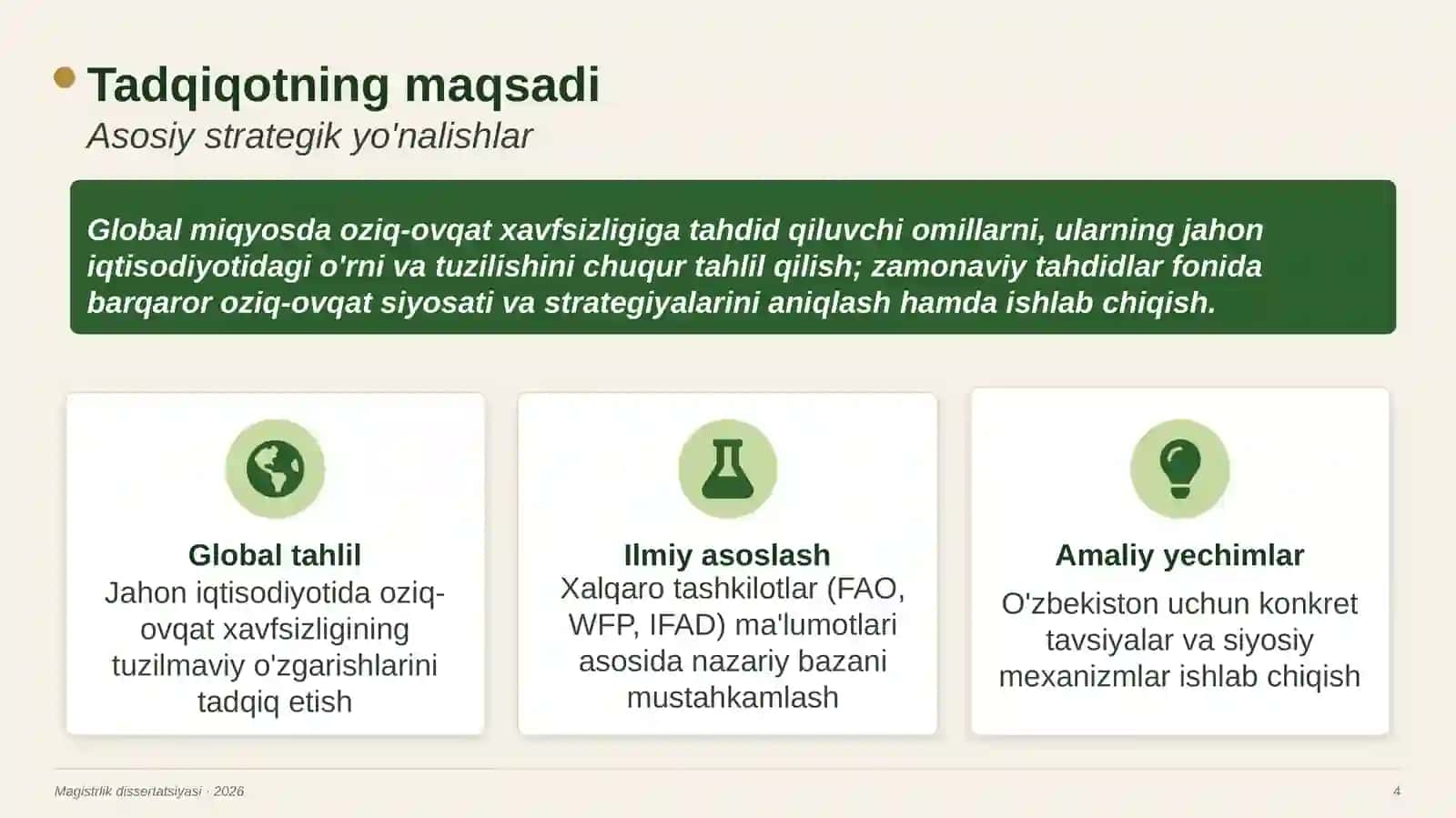 Zamonaviy jahon iqtisodiyotida oziq-ovqat xavfsizligi muammosi 4