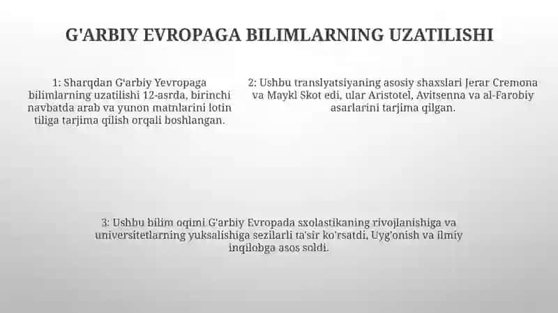 Ilk OʻRta Asrlarda Sharq Falasafasi UygʻOnish Davri 4