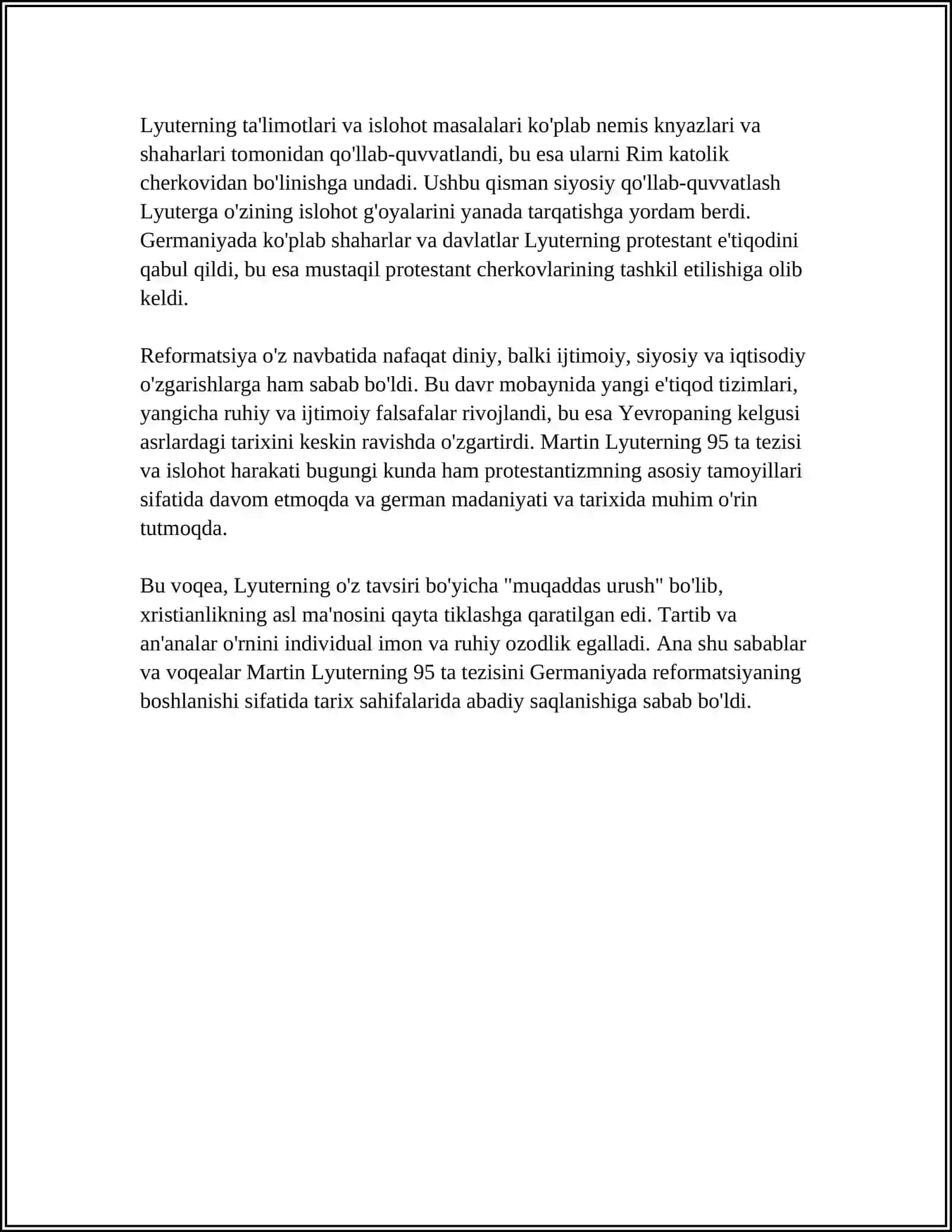 GERMANIYADA REFORMATSIYANING BOSHLANISHI 4