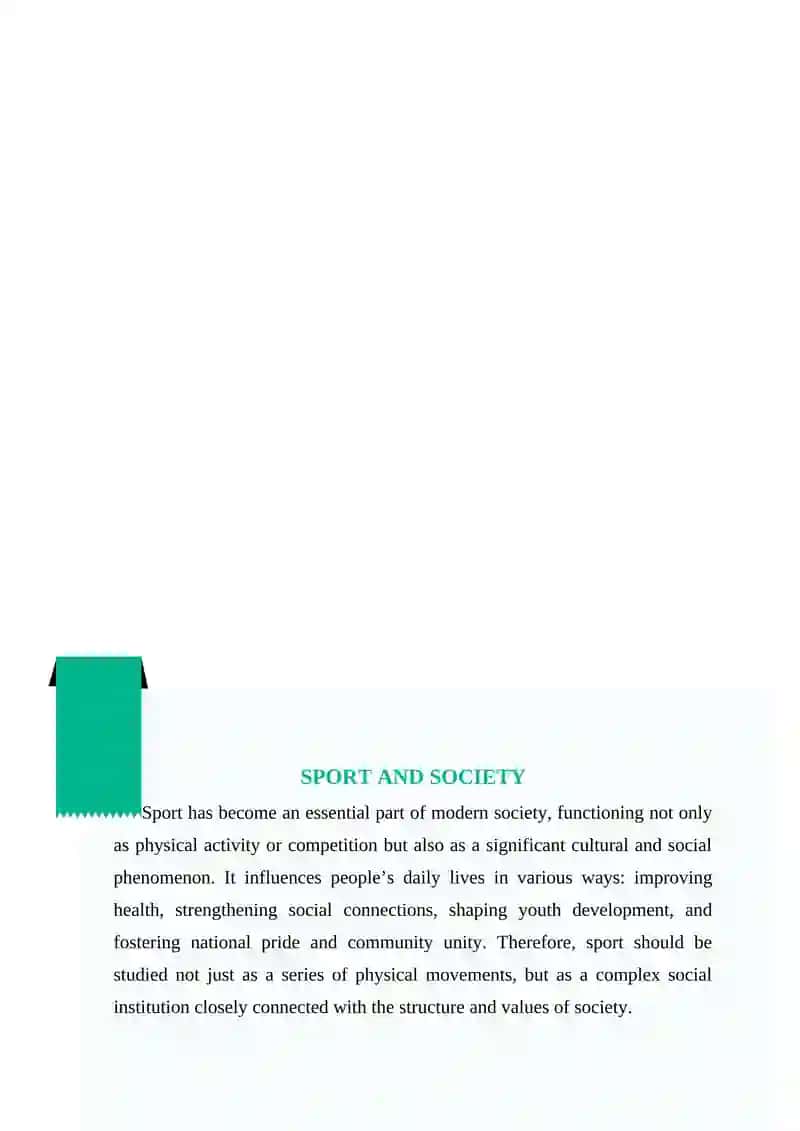 sport and society 4