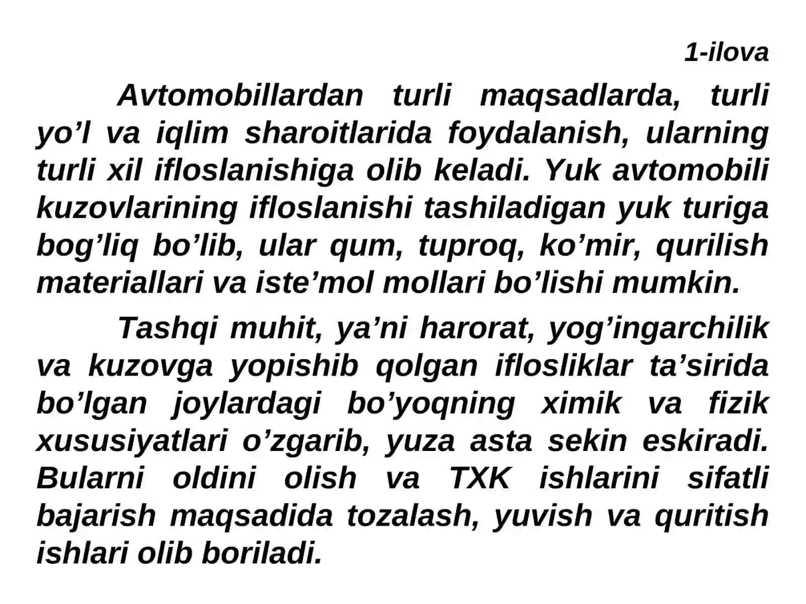 Avtomobil kuzovi va kabinasiga texnik xizmat ko’rsatishva ta’mirlash ishlari texnologiyasi 4