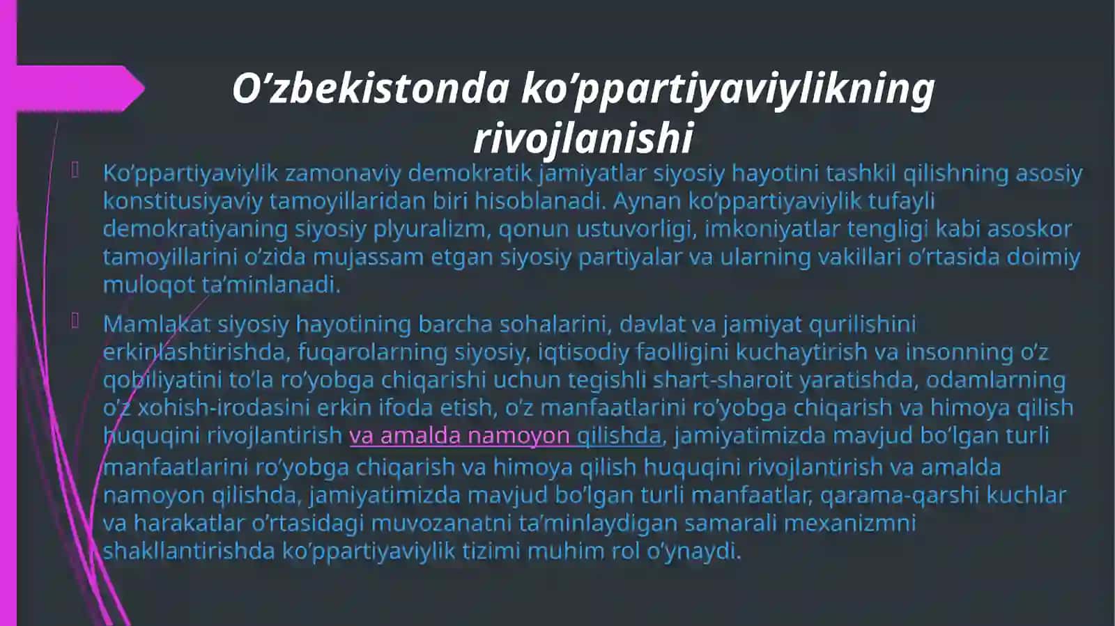 Guruh toshboyeva masturaning,,O’zbekistonni rivojlantirish strategiyasi va Fuqarolik jamiyati’’fanidan taqdimoti 4