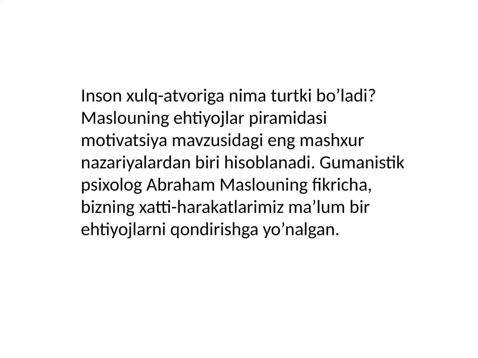AbrahamMaslouGʻoyalari 4