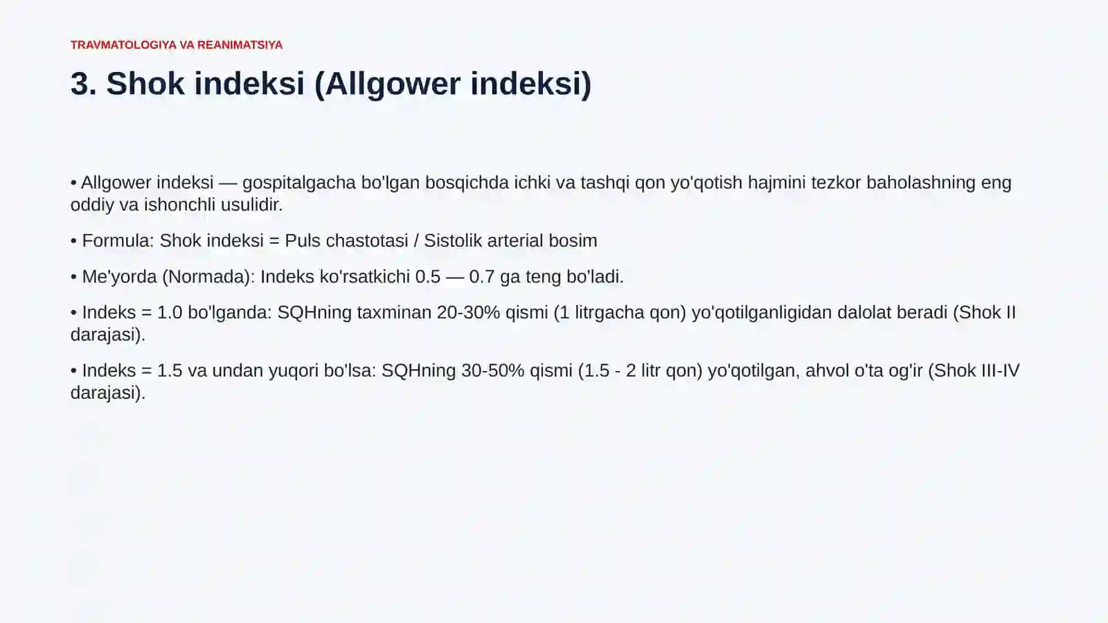 TRAVMATIK SHOK VA UZOQ MUDDATLI BOSILISH SINDROMI 4