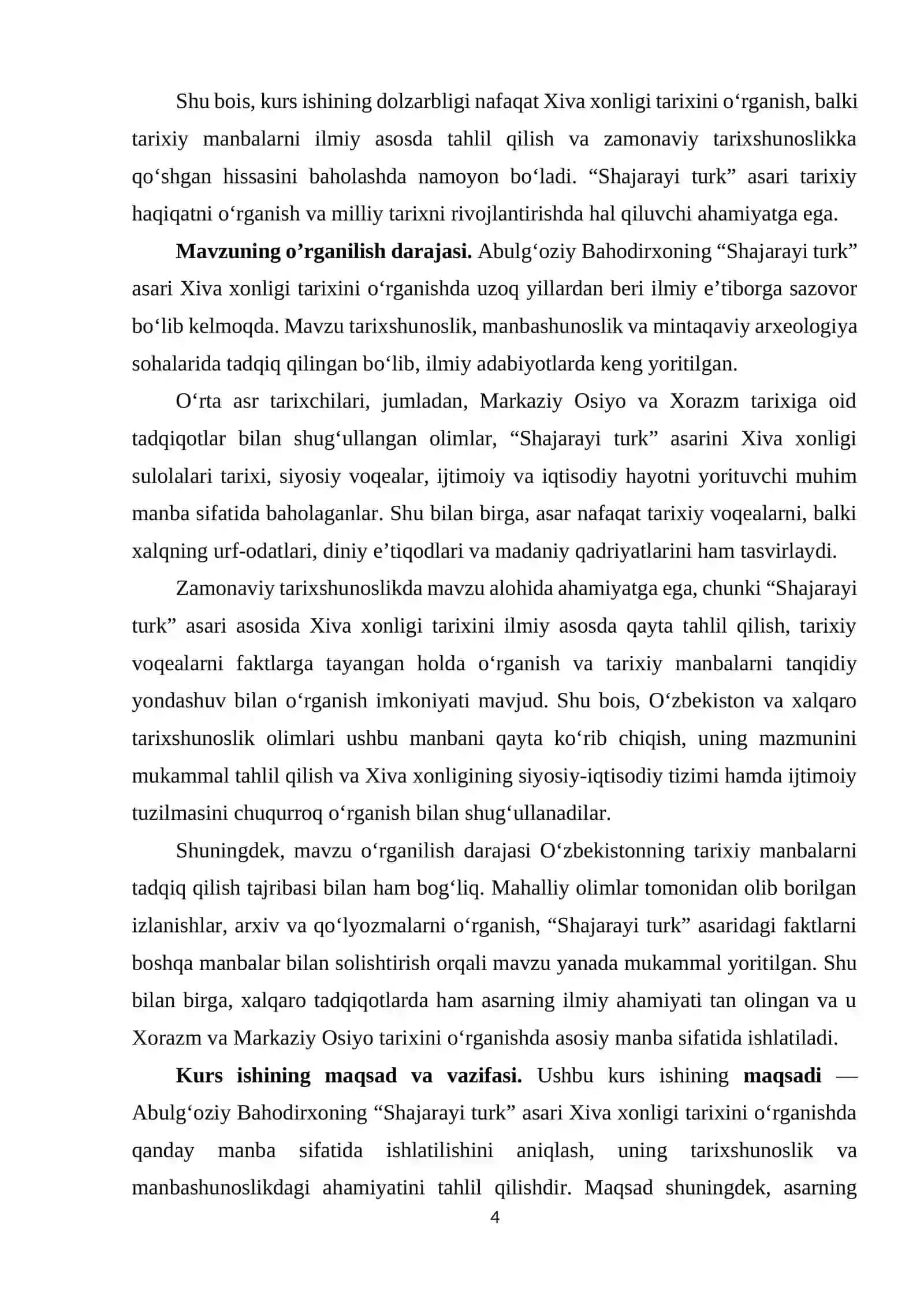 Abulg‘oziy Bahodirxoning ‘‘ Shajarayi turk‘‘ asari Xiva xonligi tarixini o‘rganishda muhim manba 4