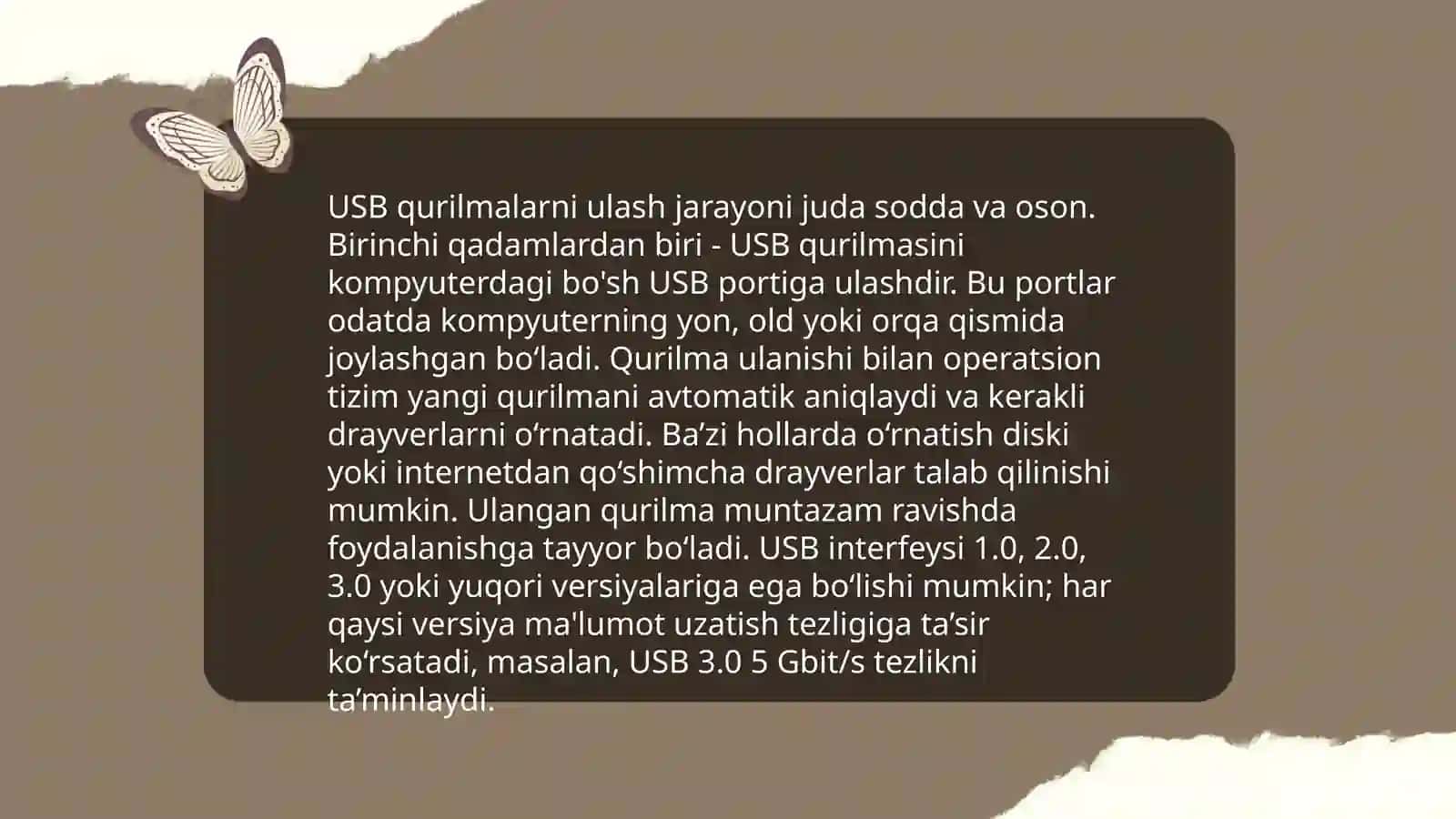 Kompyuterga qо‘shimcha yangi texnik qurilmalarni ulash, ulangan texnik qurilmalar xolatini tekshirish va boshqarish Direct 4