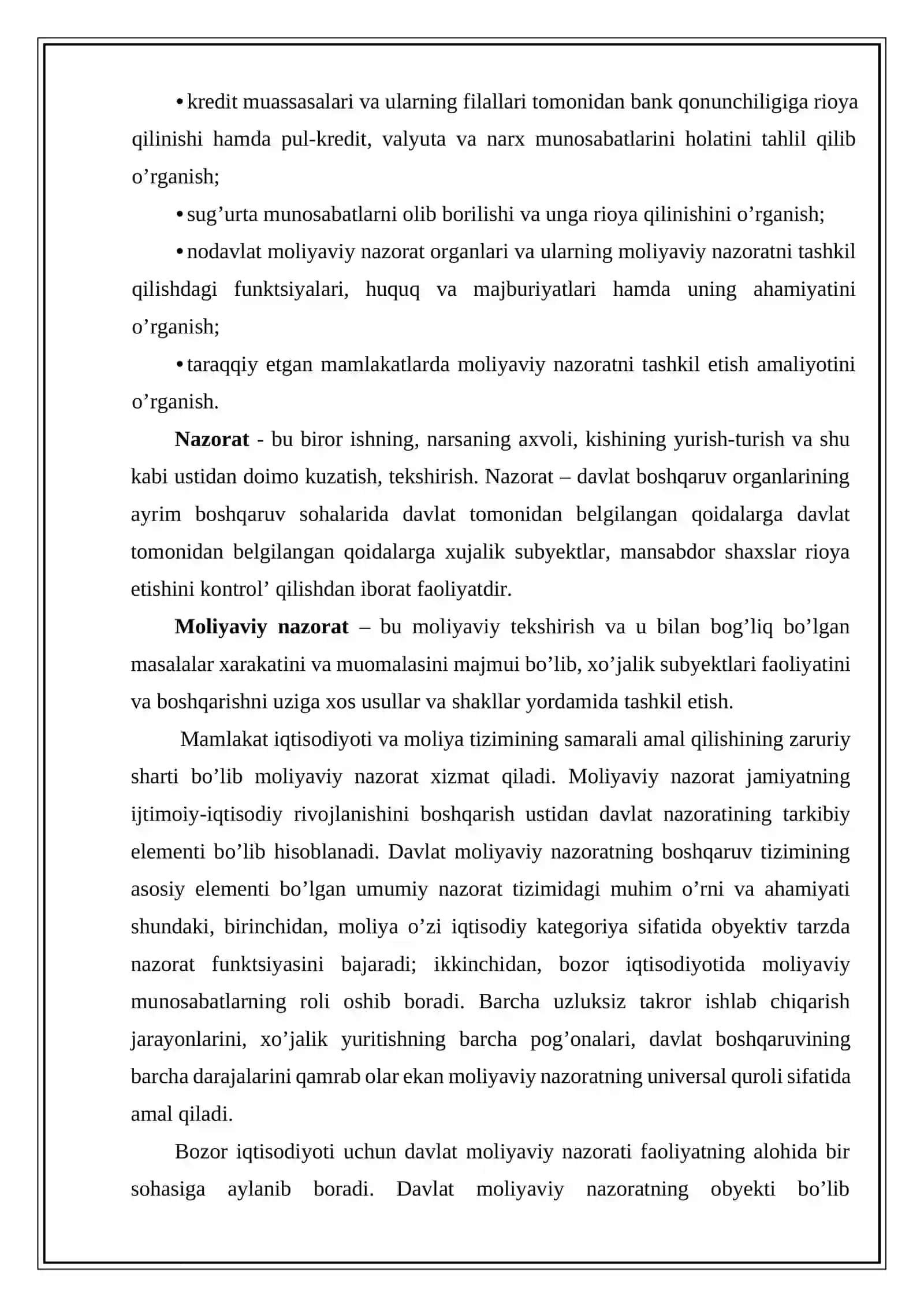 Moliyaviy nazoratni tashkil etishning nazariy va huquqiy asoslari 4