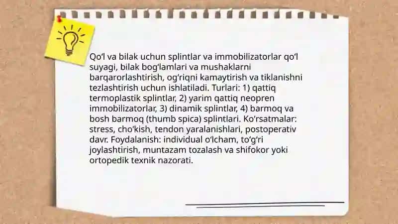 Tayanch harakat tizimi jismoniy kasalliklari boʻlgan shaxslar uchun assistiv (yordamchi) vositalar 4