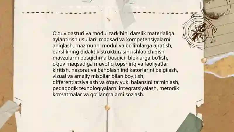 Tarbiya fani boʻyicha darsliklar va oʻquv metodik qoʻllanmalar yaratishni oʻrganish 4