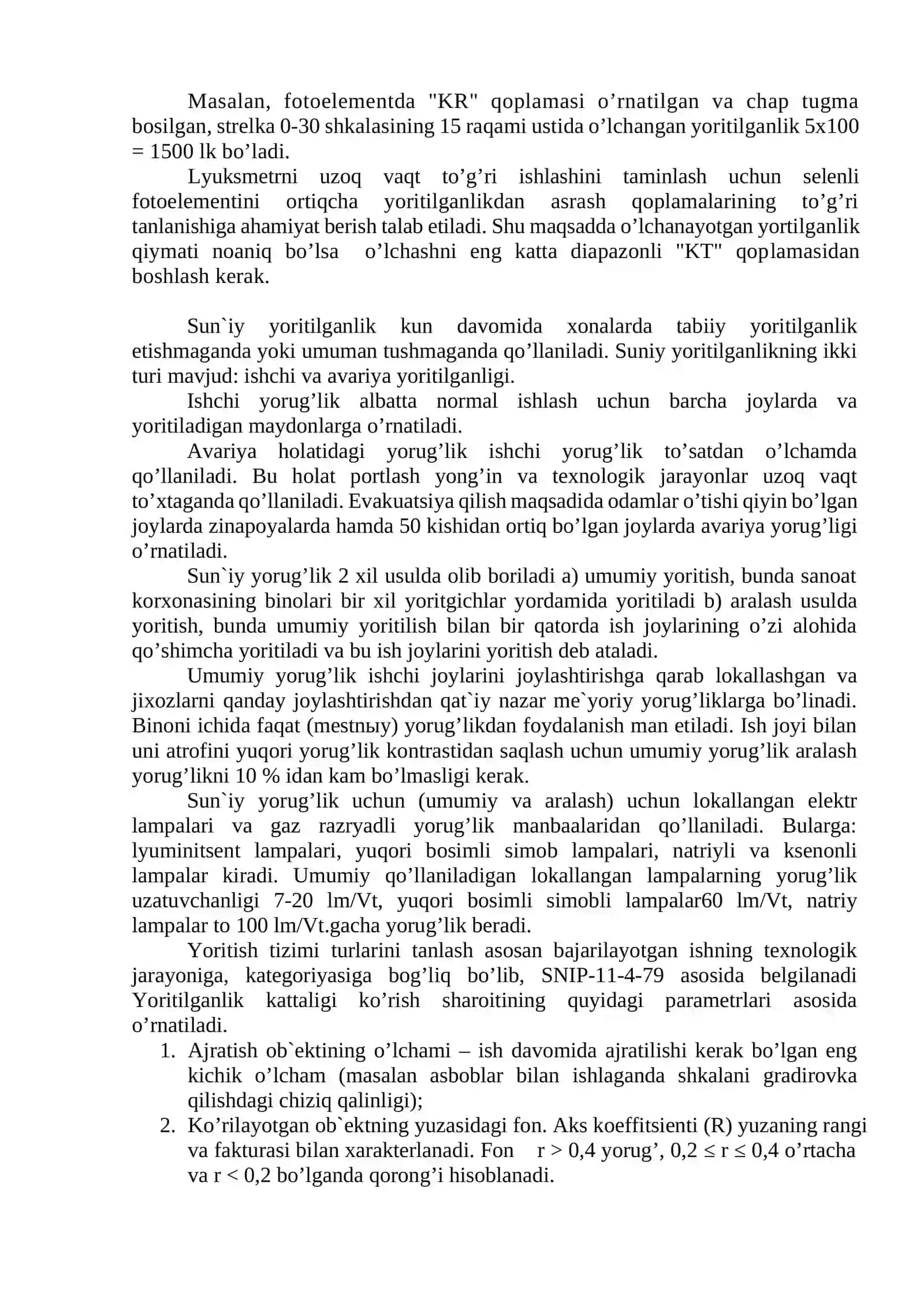 TАBIIY  VA SUN’IY  YoRITILGАNLIKNI    TАDQIQ   QILISh. 4