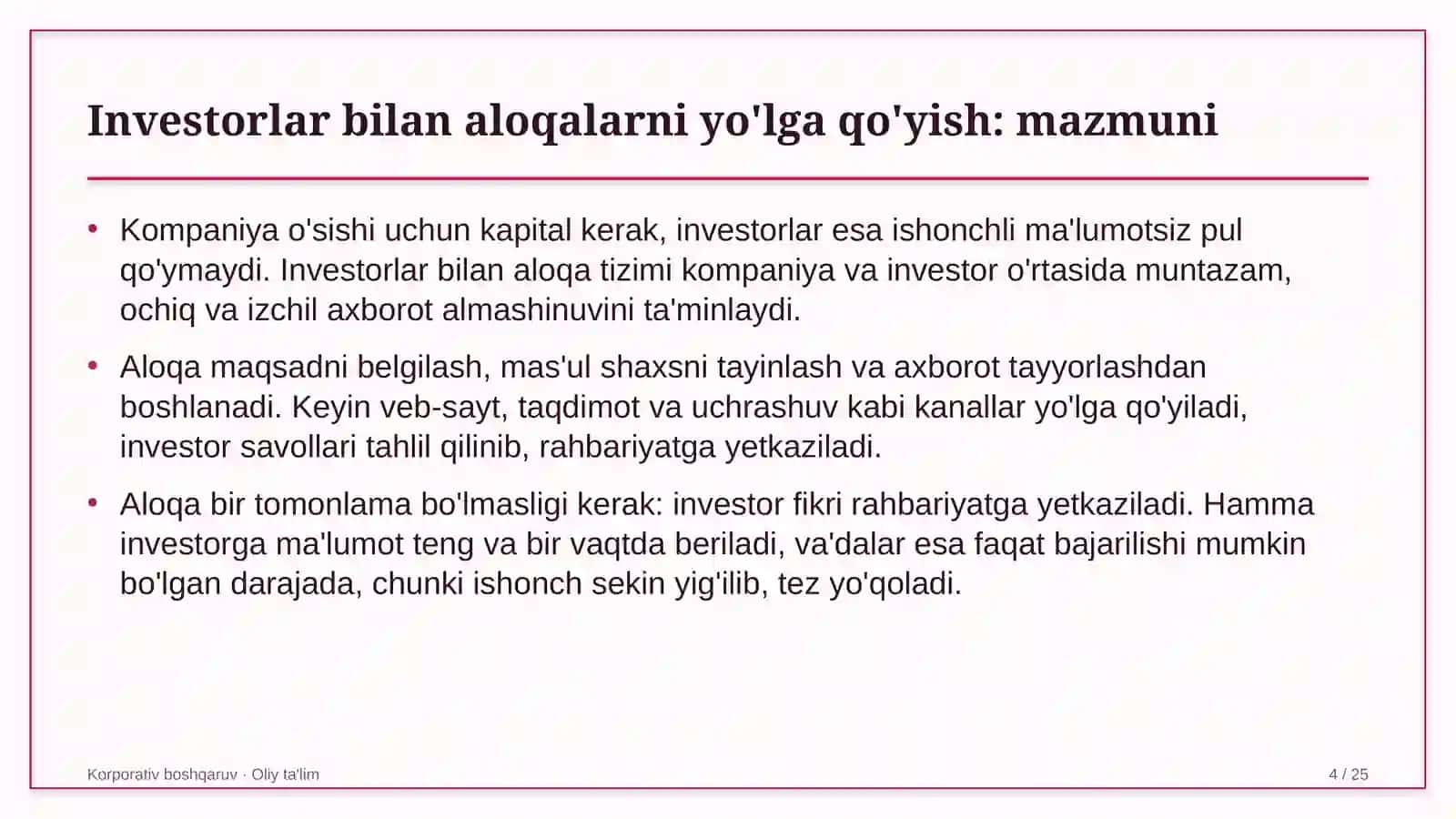 Dorivor o'simliklar yetishtirishda investorlar bilan aloqalarni yo'lga qo'yish 4
