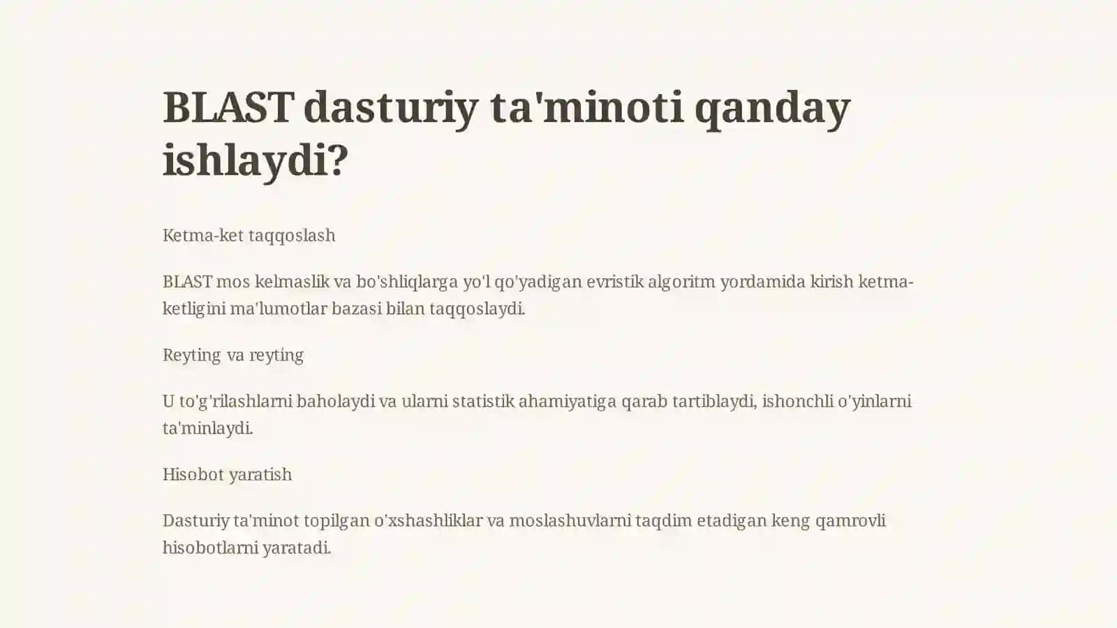 BLAST dasturi yordamida transkriptlarni olish 4