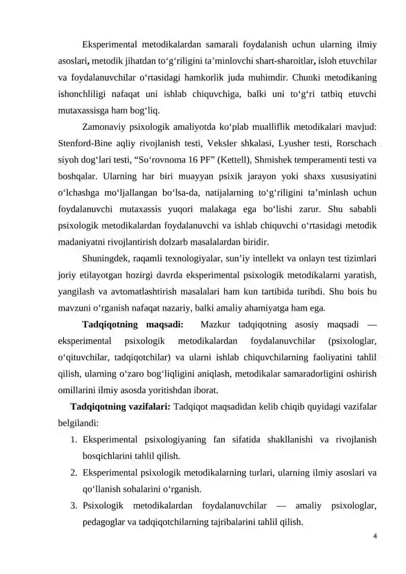 Eksperimental Psixologik Metodikalardan Foydalanuvchilar va Ishlab Chiquvchilar 4