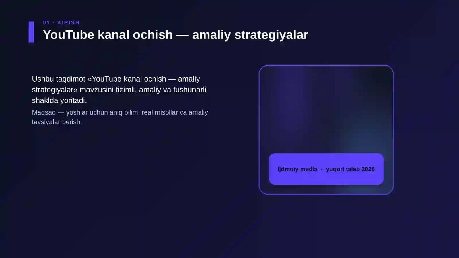 YouTube kanal ochish — amaliy strategiyalar 4