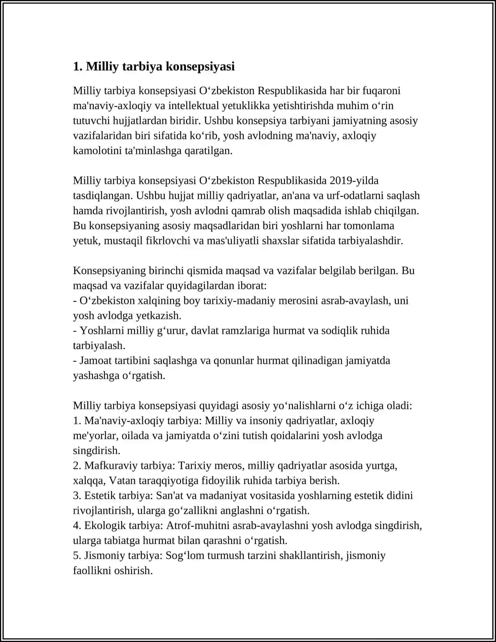 RIVOJLANGAN MAMLAKATLARDA MILLIY TARBIYA DA'STU'RLERI 4