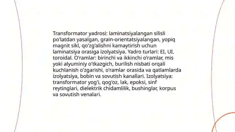 Transformatorlar va ularning ishlash tamoyili 4
